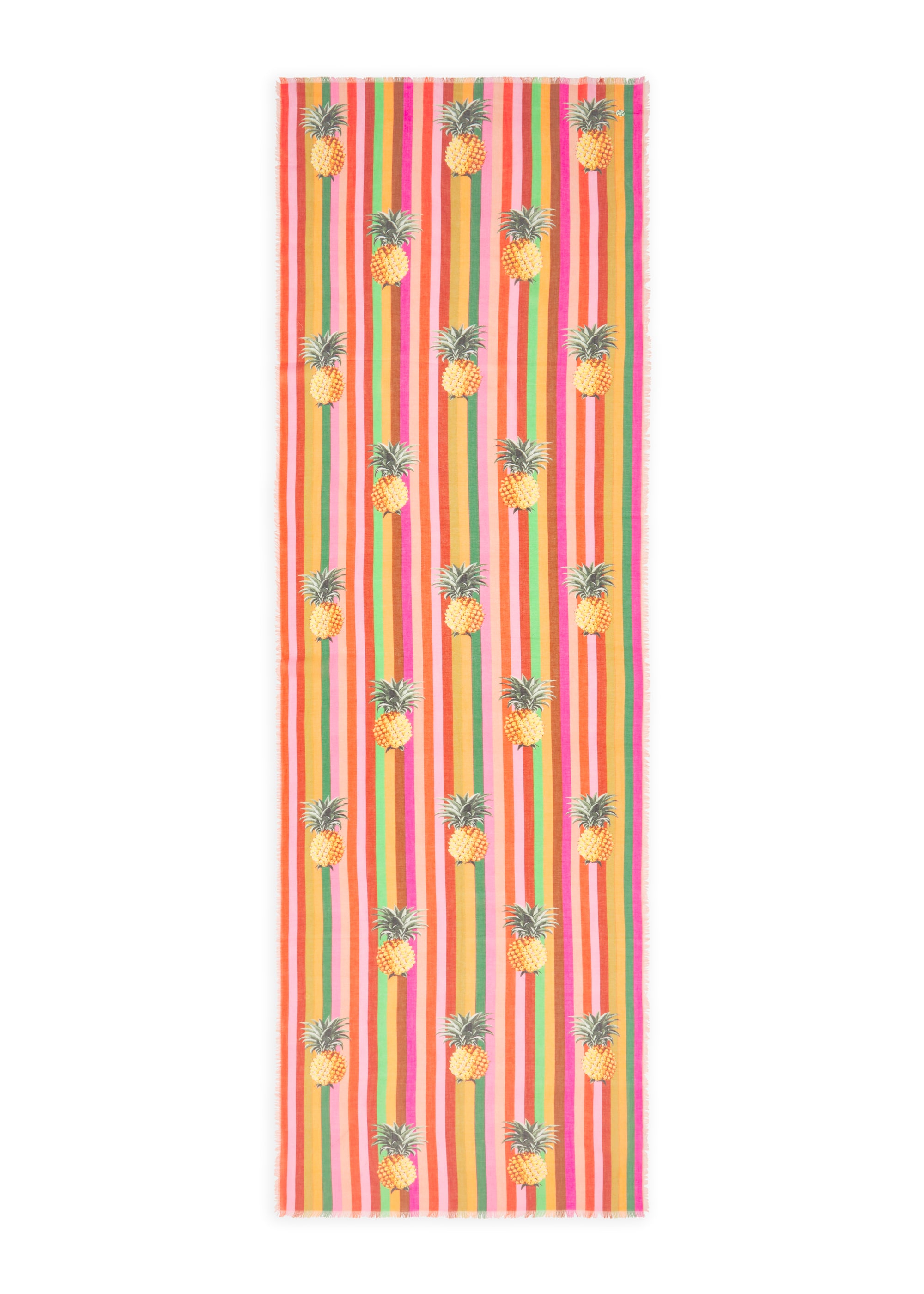 Leichter Schal - mit Ananas-Motiven