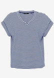Streifenshirt - V-Ausschnitt