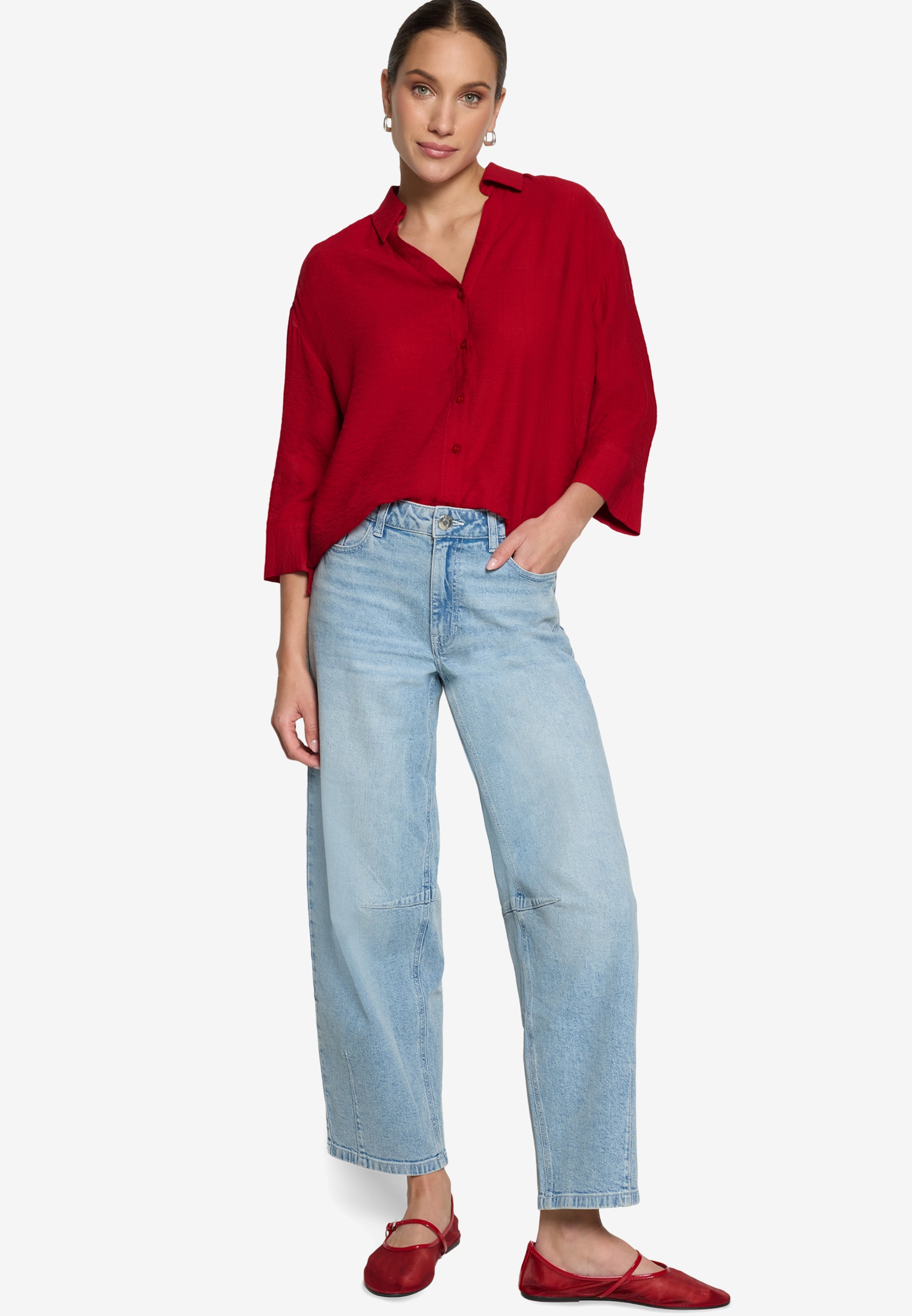 Hemdbluse - 3/4 Arm