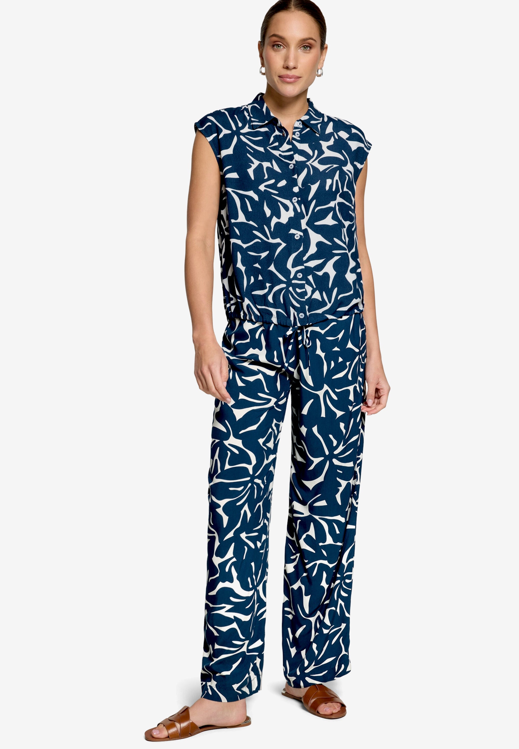 Stoffhose - Blumenmuster