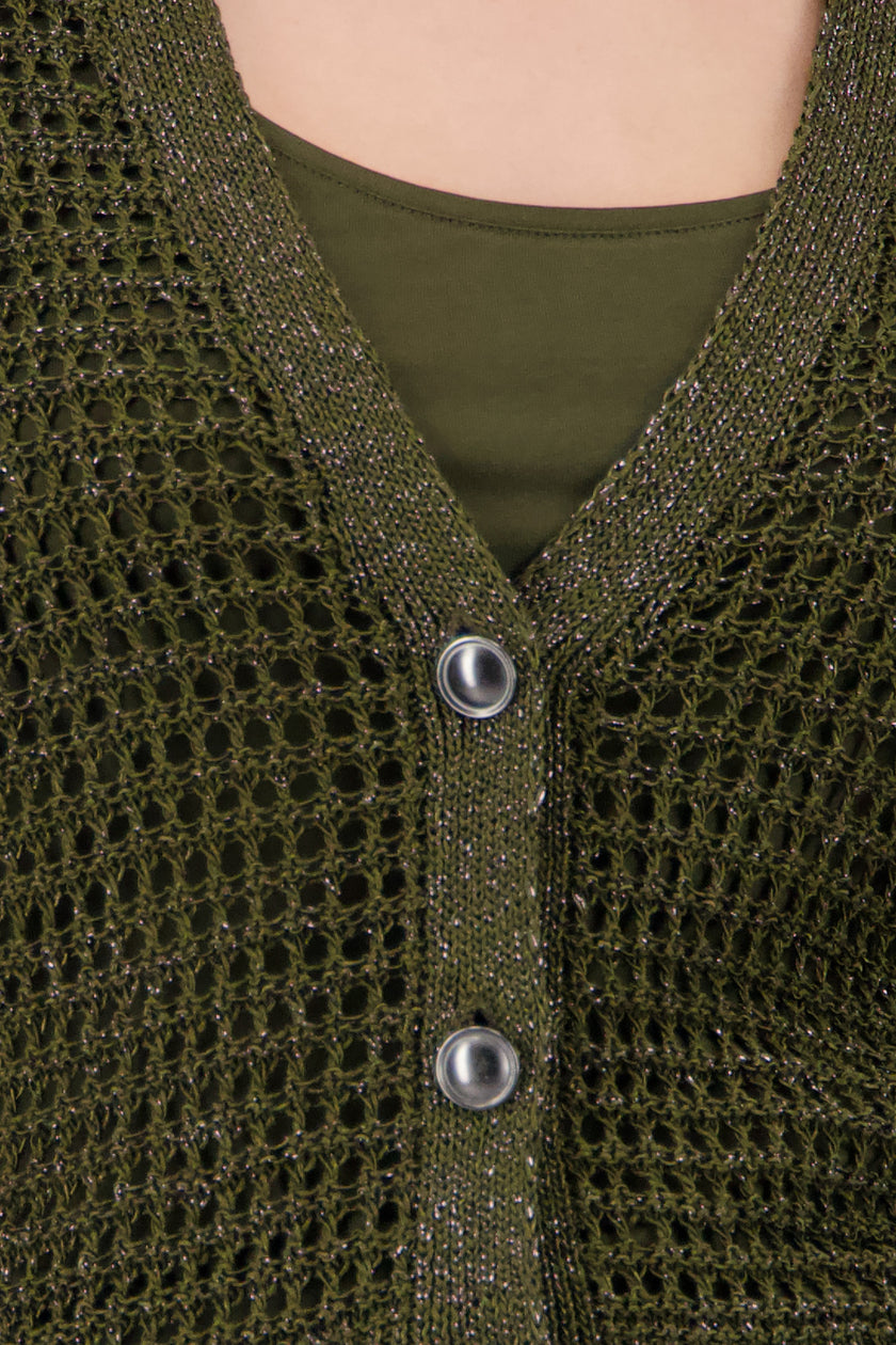 Strickjacke - Lurex