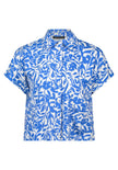 Leinenbluse - Flowerprint