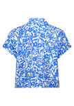 Leinenbluse - Flowerprint