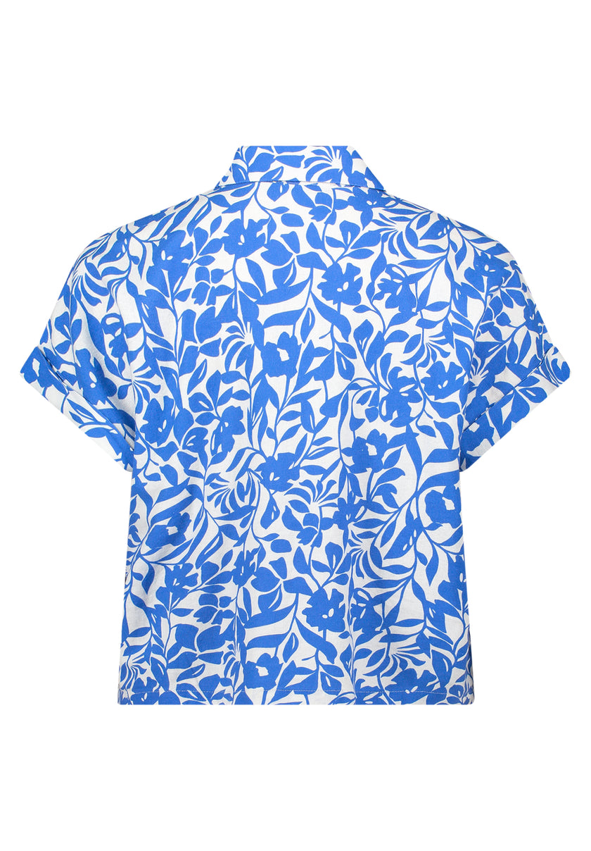 Leinenbluse - Flowerprint