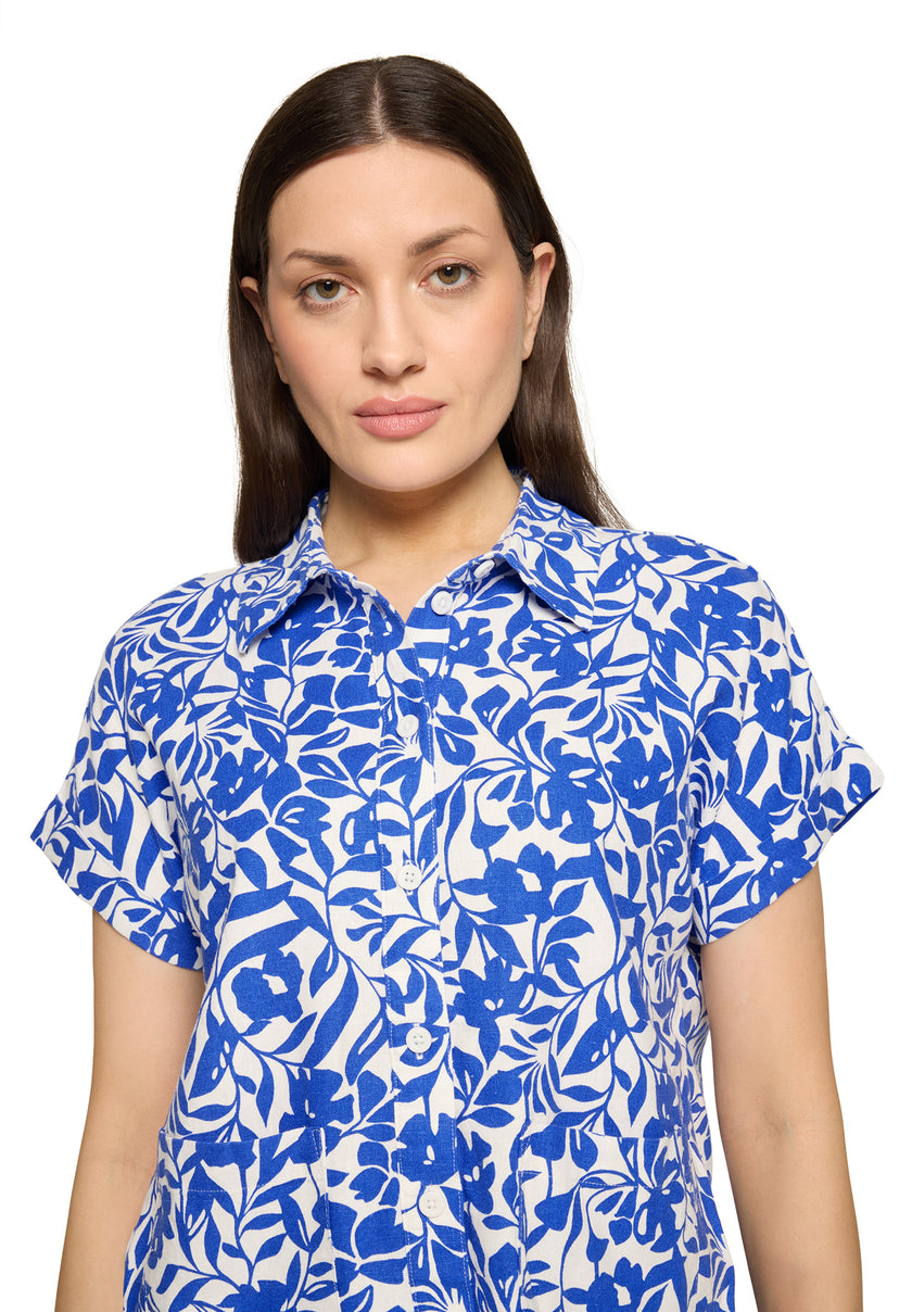 Leinenbluse - Flowerprint