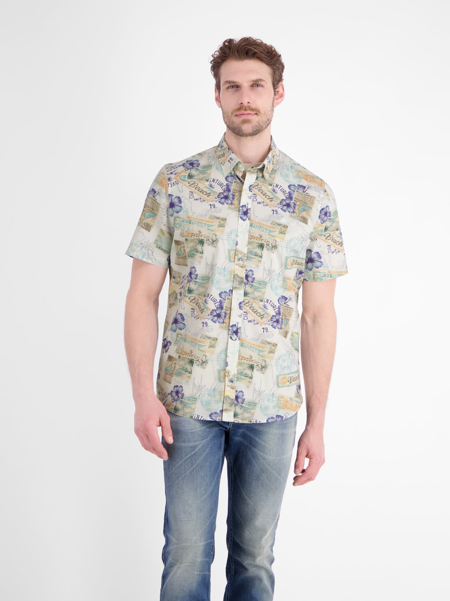 Kurzarmhemd - Hawaiiprint