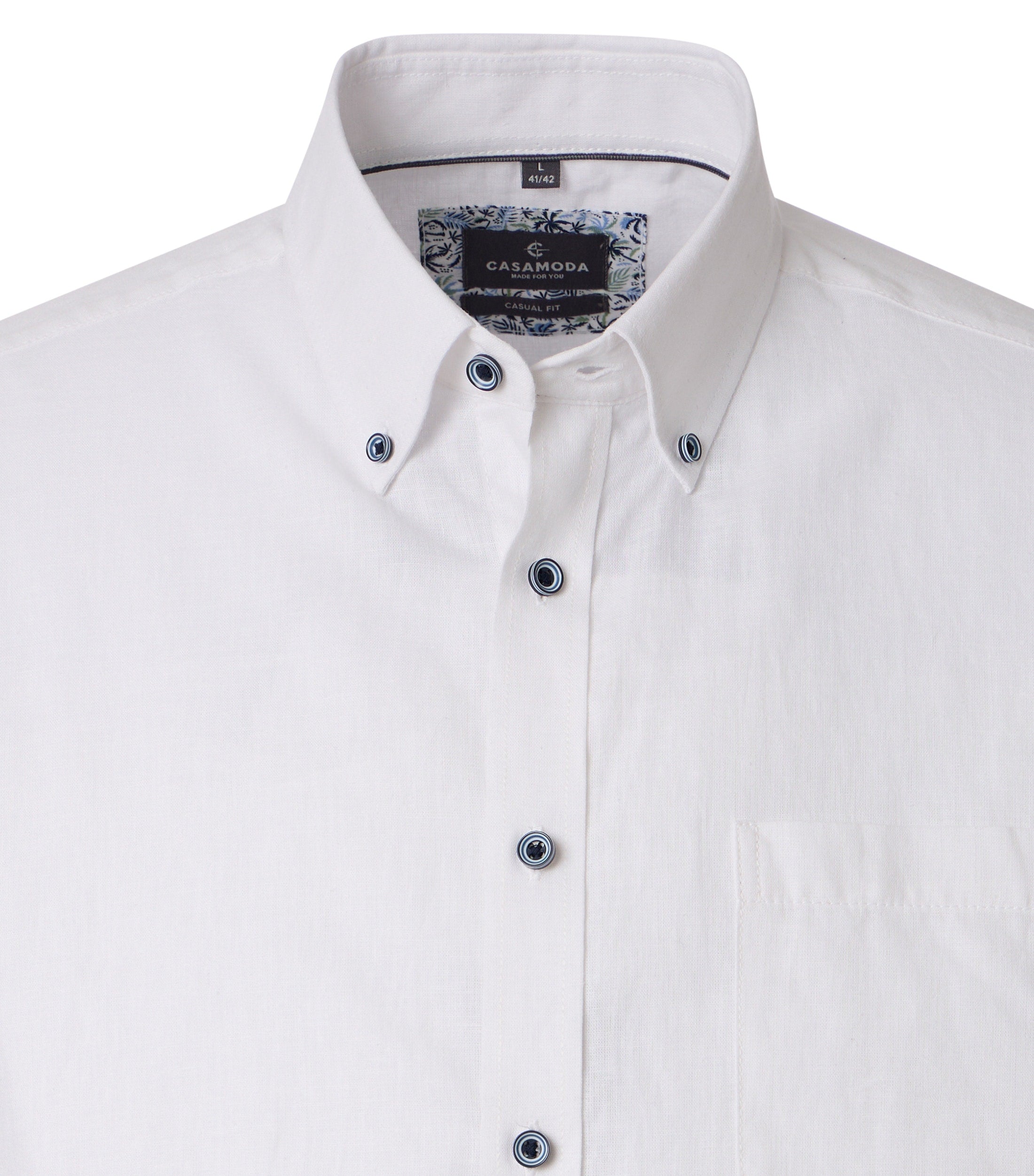 Leinenhemd - Button Down Kragen