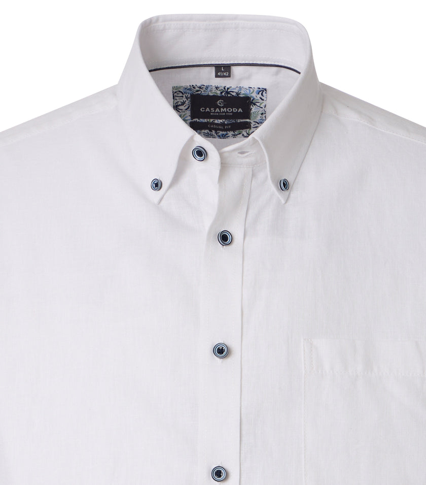 Leinenhemd - Button Down Kragen