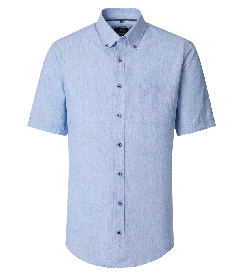Leinenhemd - Button Down Kragen