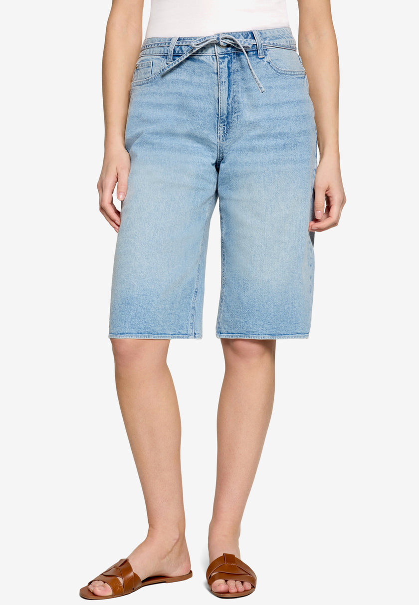 Jeans-Bermuda -  Bindedetail