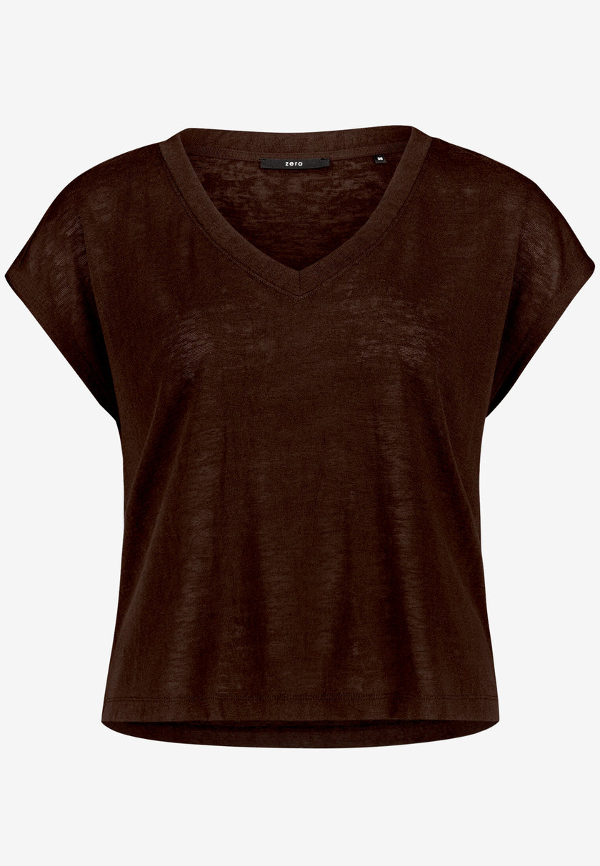 Basic-Shirt  - V-Ausschnitt