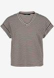 Streifenshirt - V-Ausschnitt