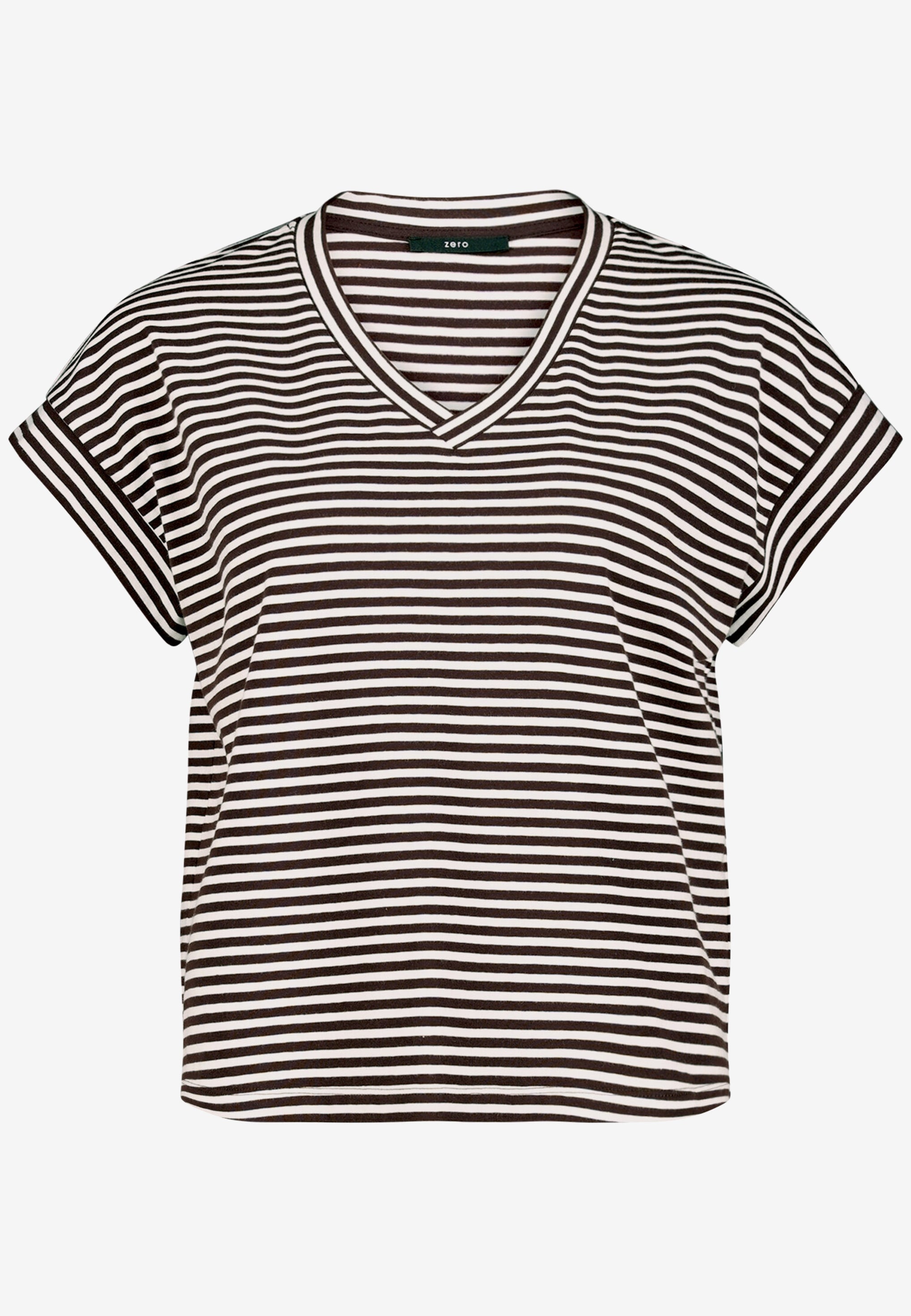 Streifenshirt - V-Ausschnitt