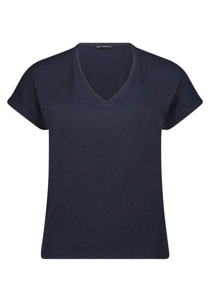 Strukturshirt - V-Neck