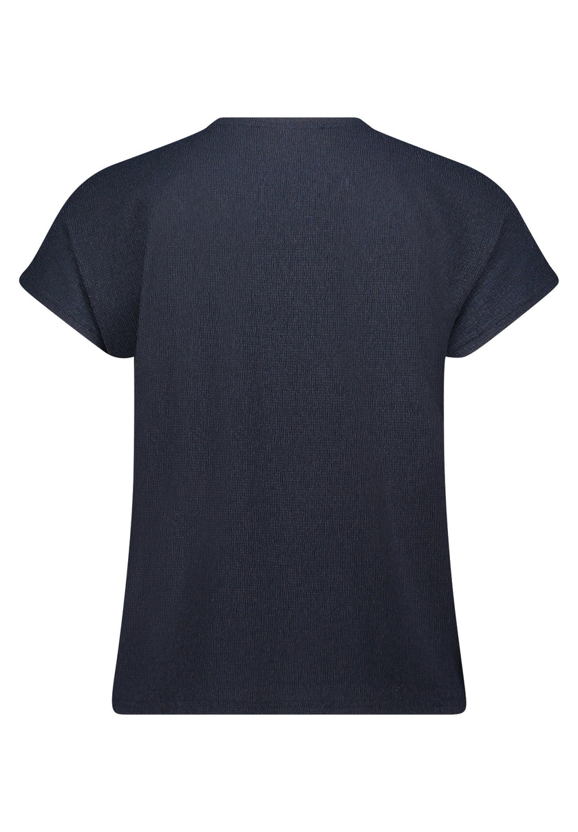 Strukturshirt - V-Neck