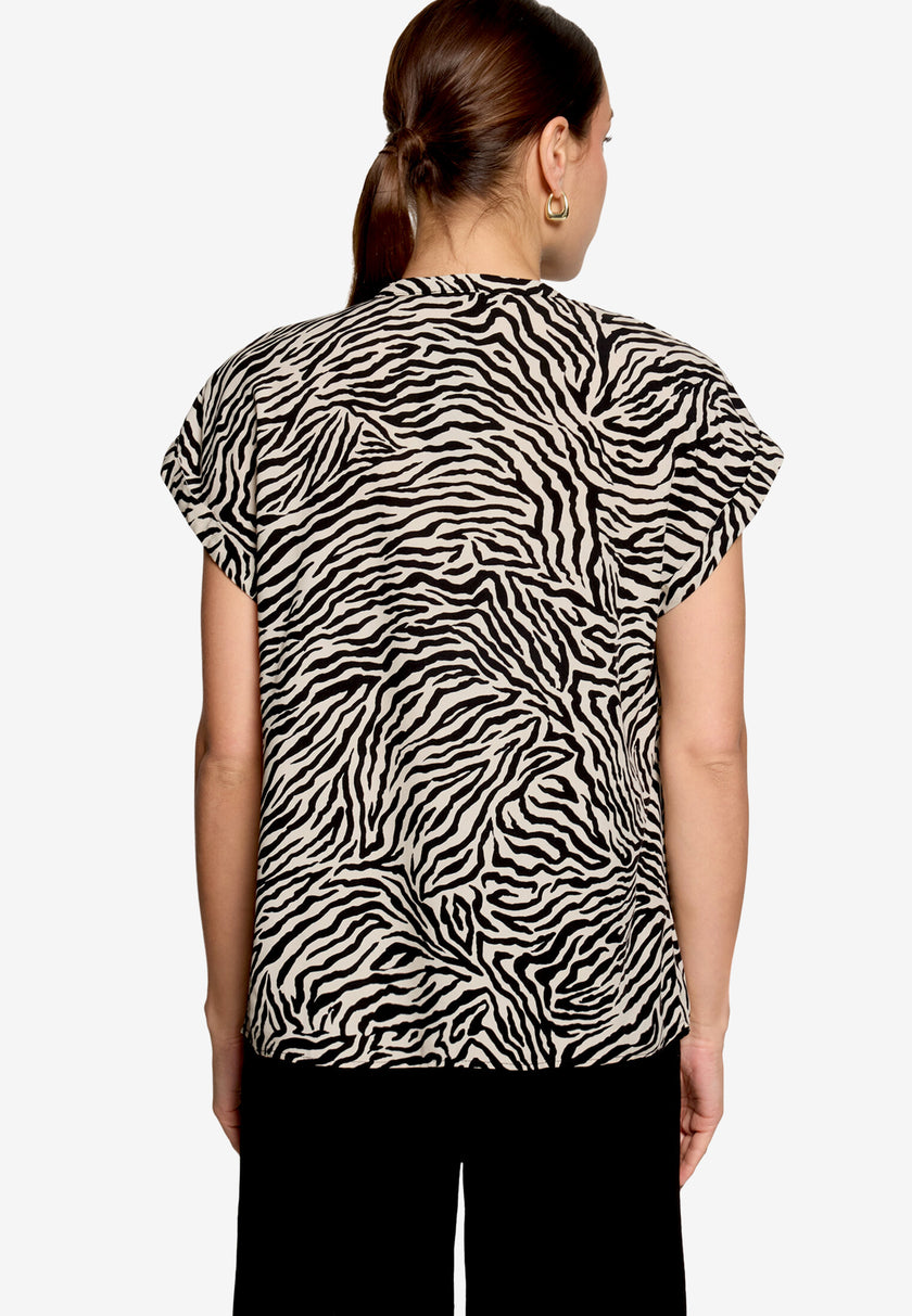 Schlupfbluse - Zebraprint