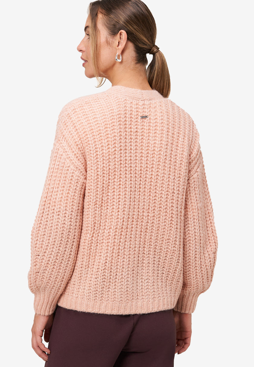 Grobstrickjacke - offener Style