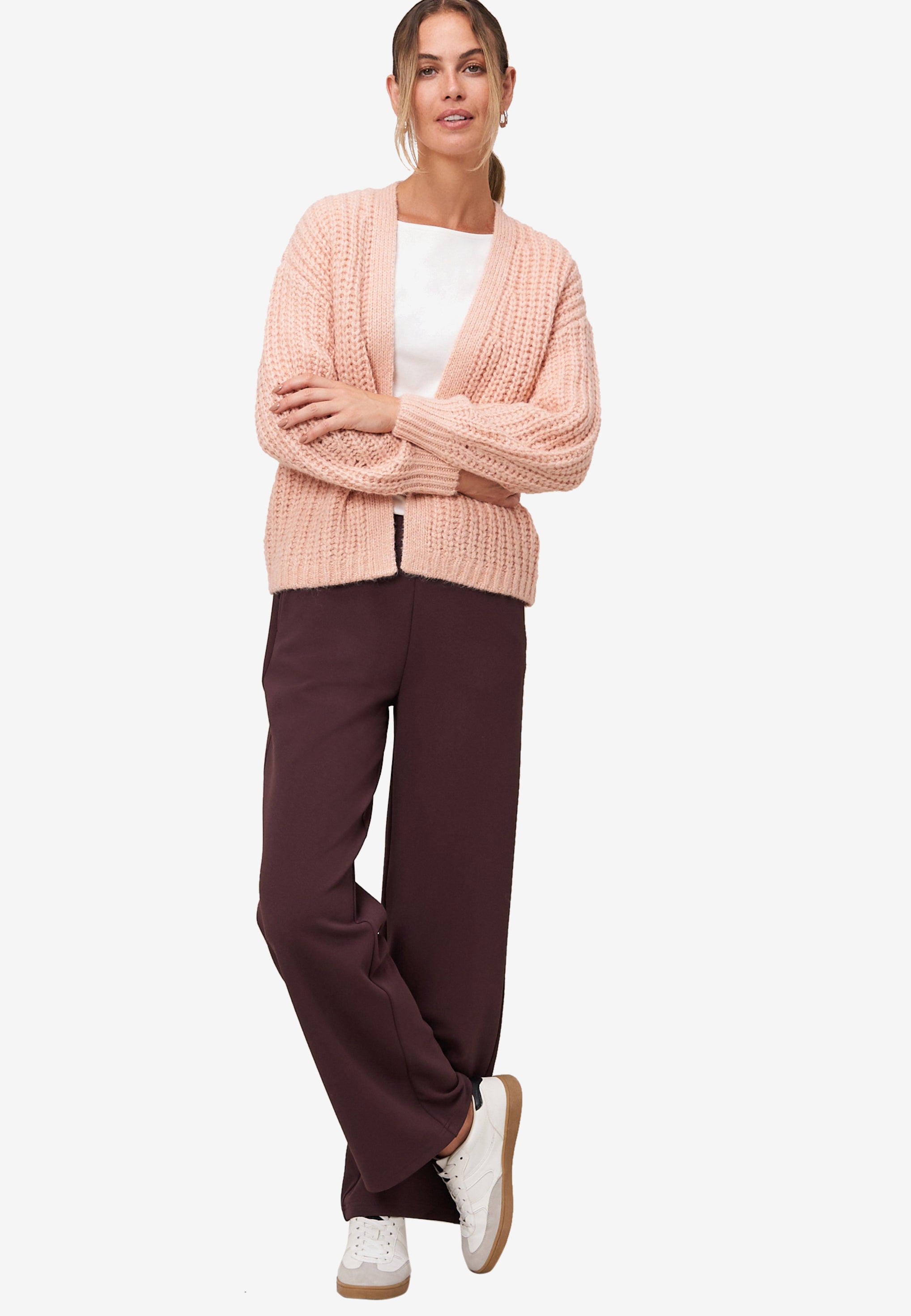 Grobstrickjacke - offener Style