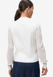 Strickpullover - transparente Ärmel
