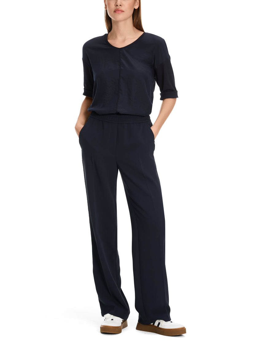 Blusenshirt  - Material-Mix
