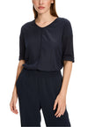 Blusenshirt  - Material-Mix