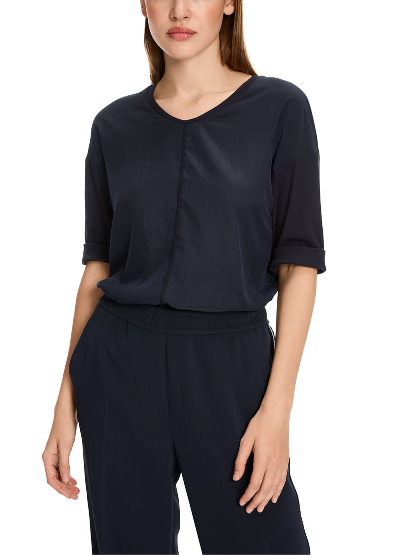 Blusenshirt  - Material-Mix