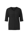 Blusenshirt aus Material-Mix