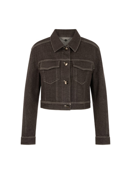Jeansjacke - Lurexgarn