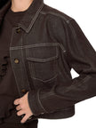 Jeansjacke - Lurexgarn