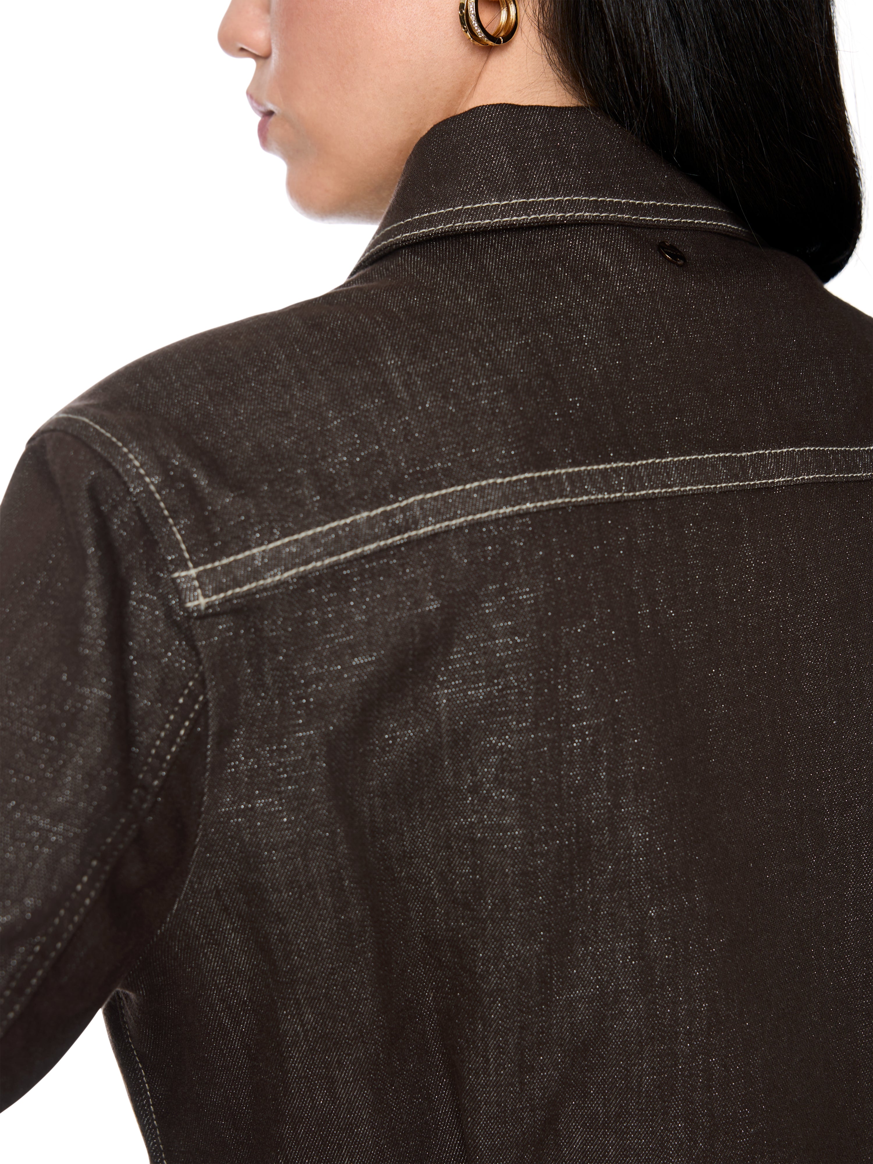 Jeansjacke - Lurexgarn