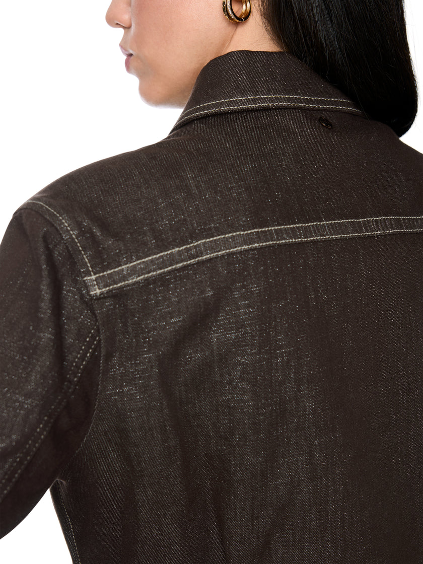Jeansjacke - Lurexgarn