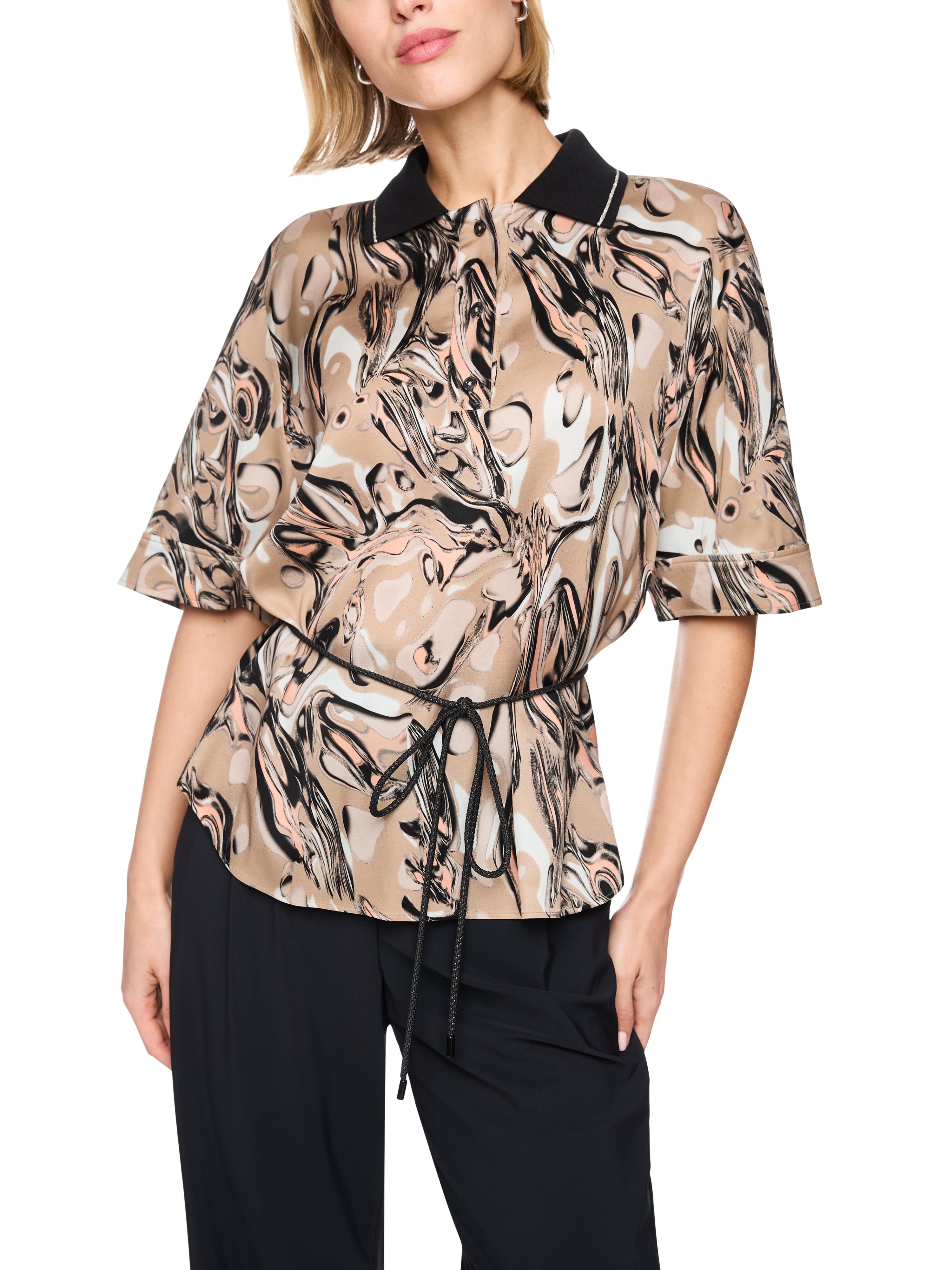 Bluse - Fluid Magma Print