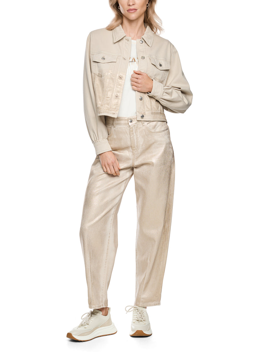 Denimjacke - Gold-Finish