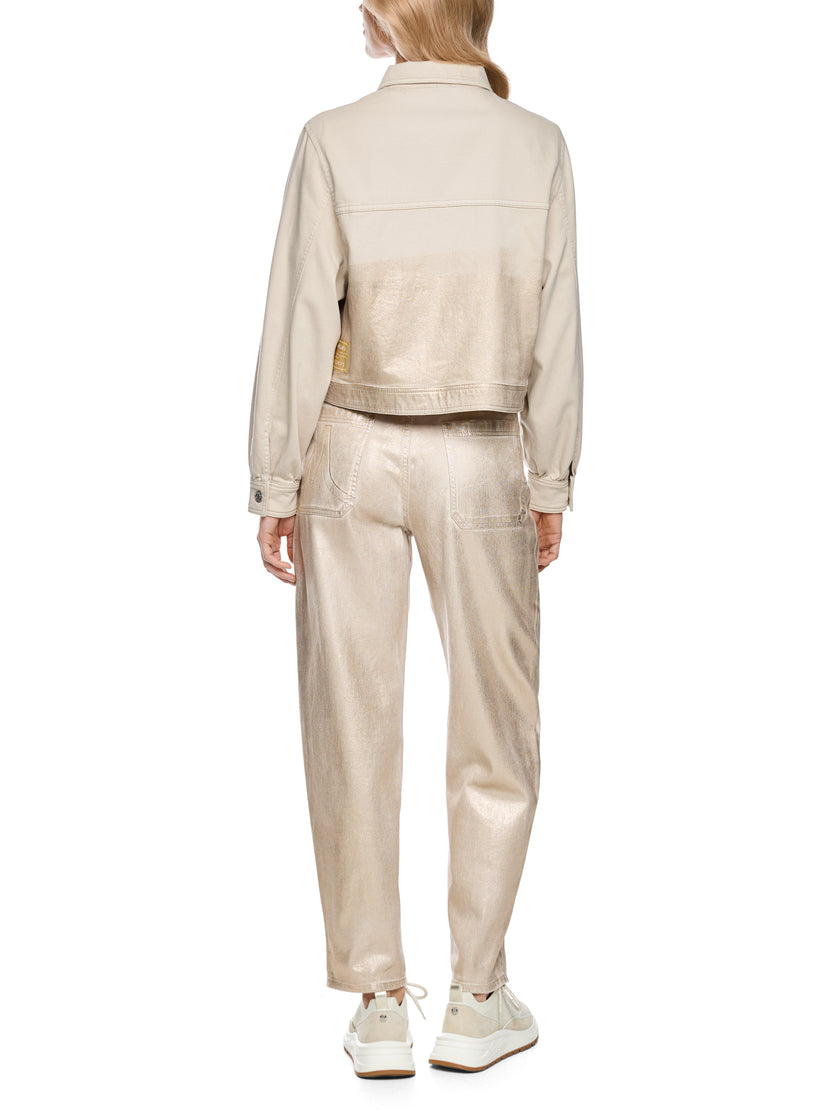 Denimjacke - Gold-Finish