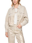 Denimjacke - Gold-Finish