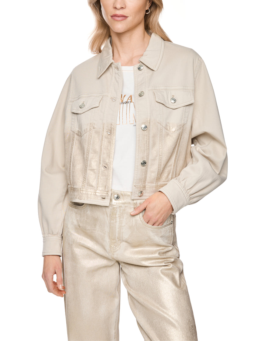 Denimjacke - Gold-Finish