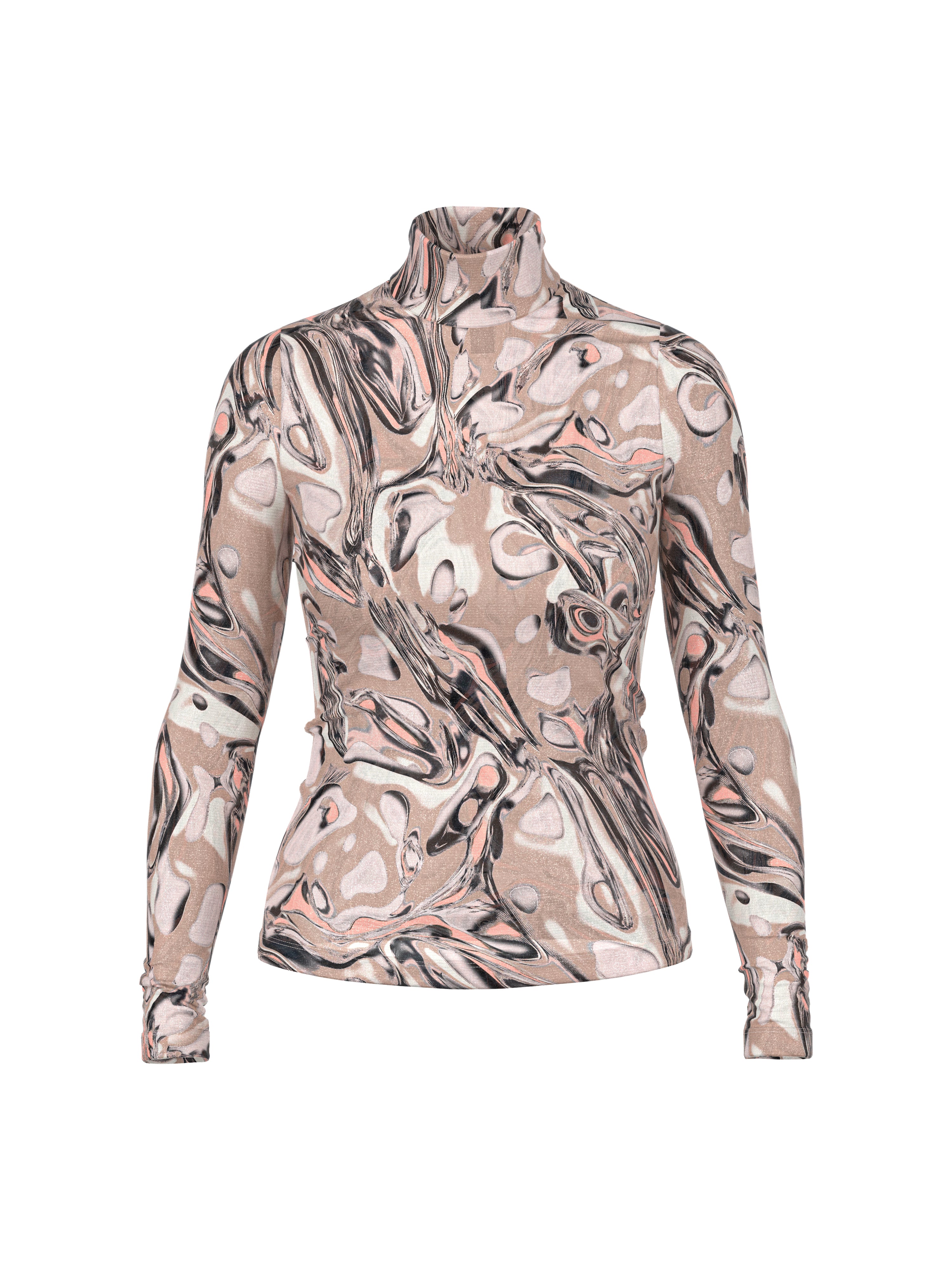 Langarmshirt - Magma-Print