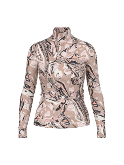 Langarmshirt - Magma-Print