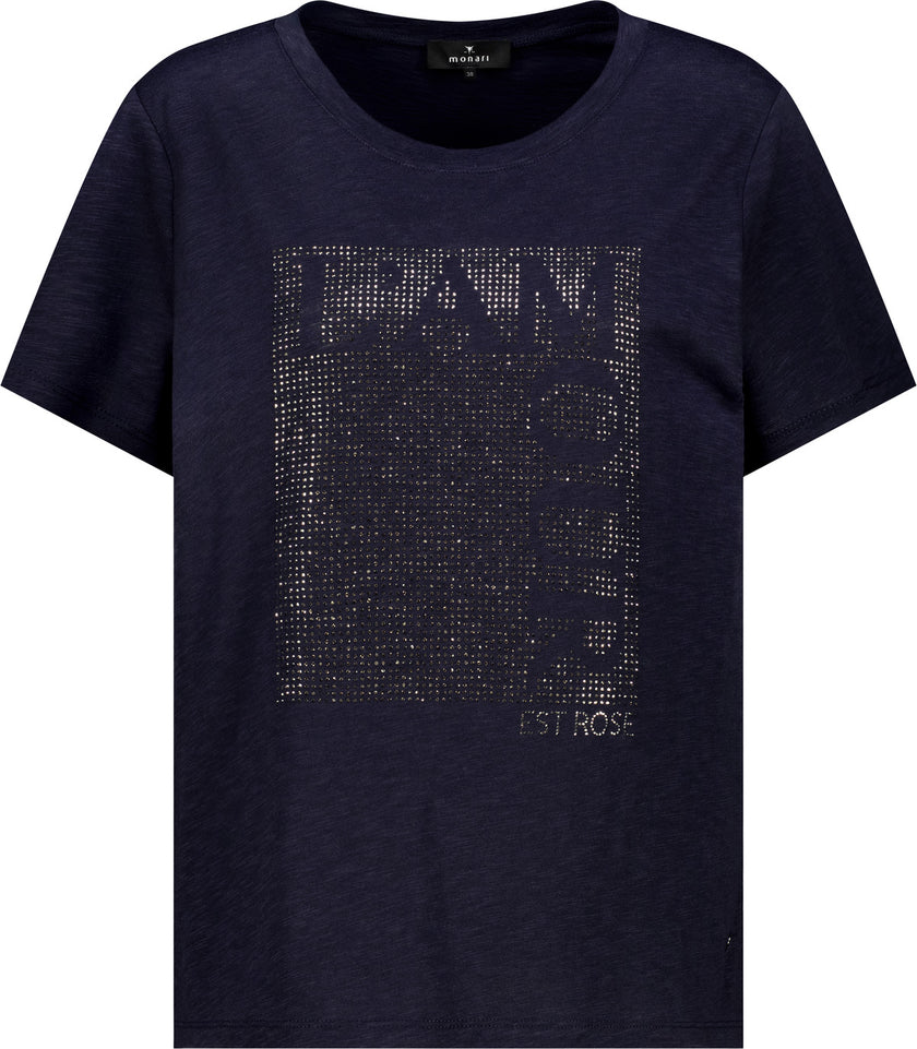 T-Shirt mit Strasssteinen