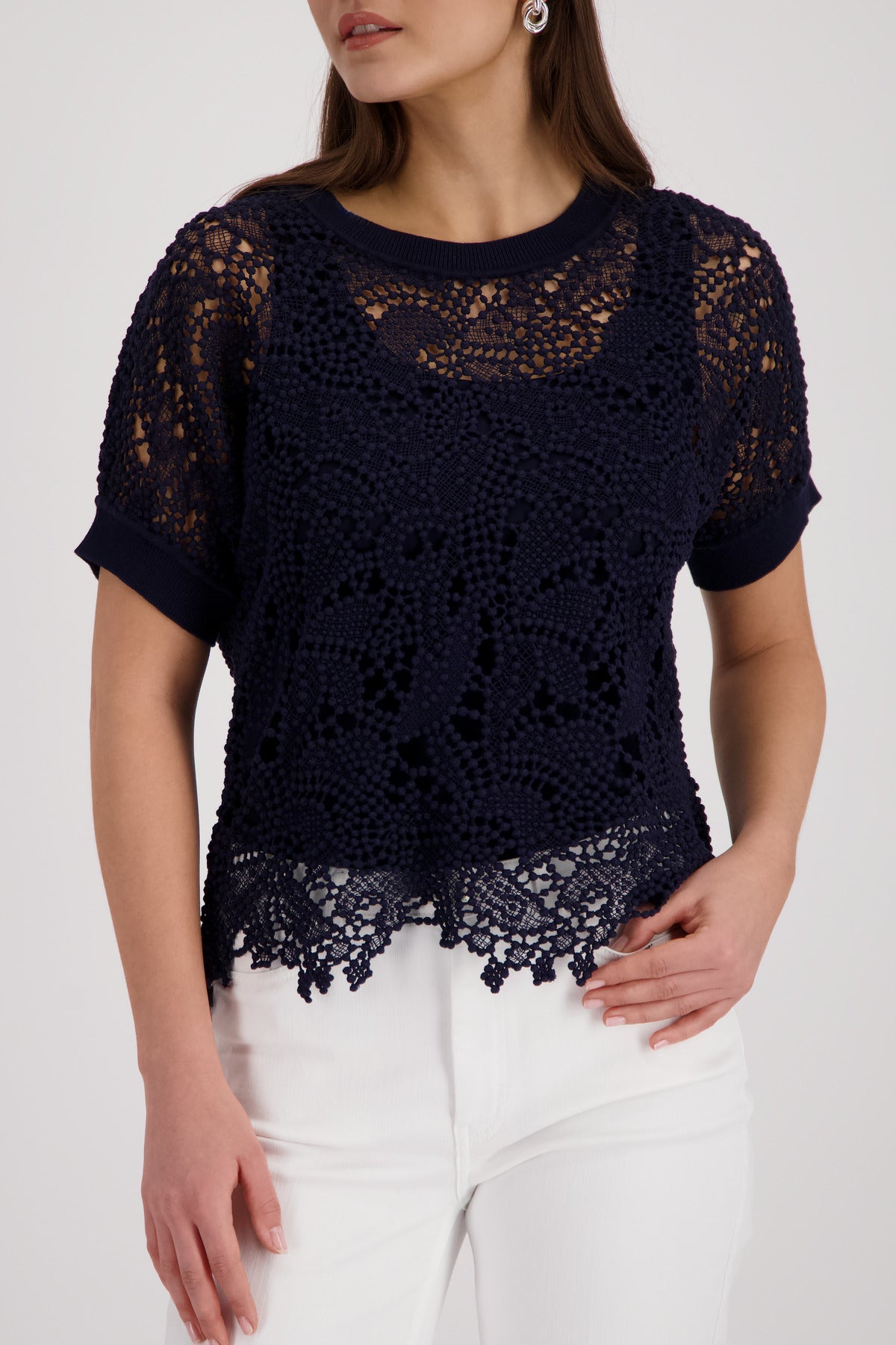 Pullover - Spitzenmuster