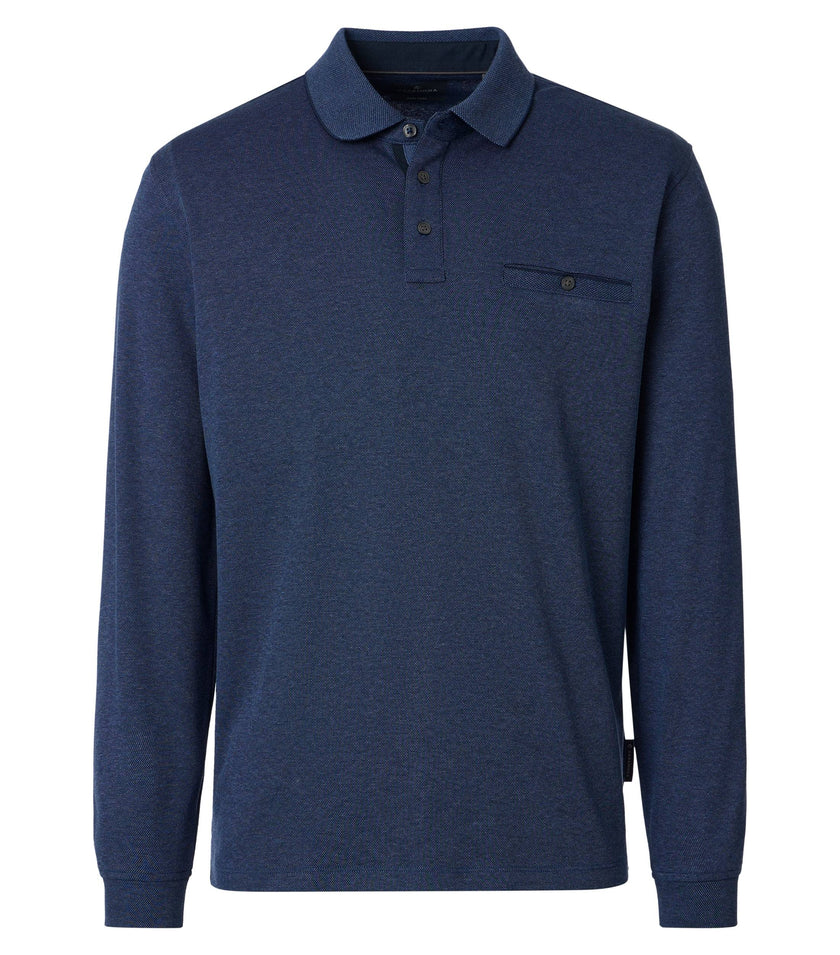 Polo-Shirt Langarm gestreift