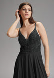 Abendkleid -Materialmix