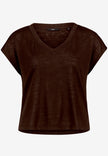 Basic-T-Shirt  mit V-Ausschnitt