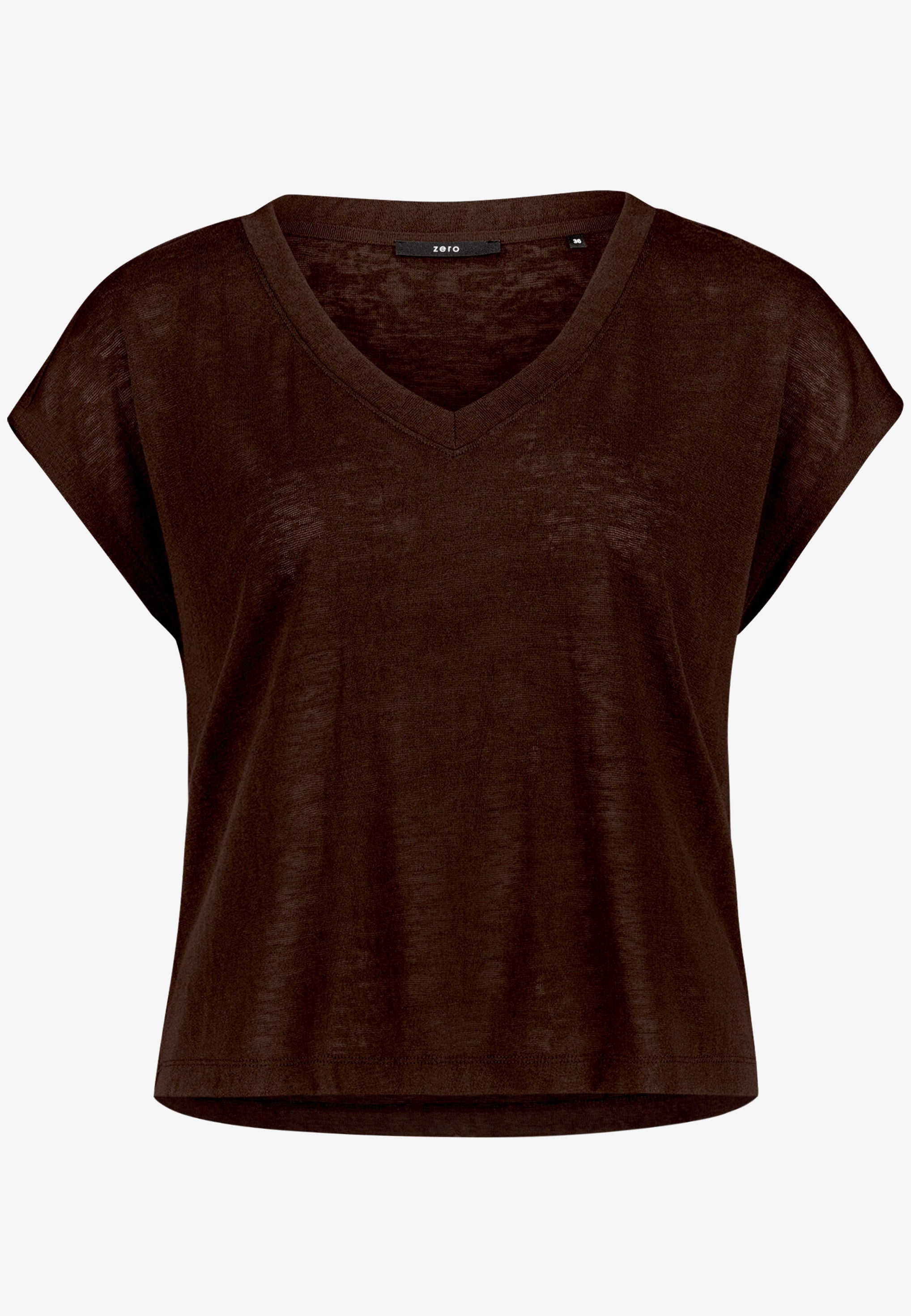 Basic-T-Shirt  mit V-Ausschnitt