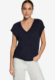 Basic-T-Shirt  mit V-Ausschnitt