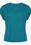 Basic-T-Shirt  mit V-Ausschnitt