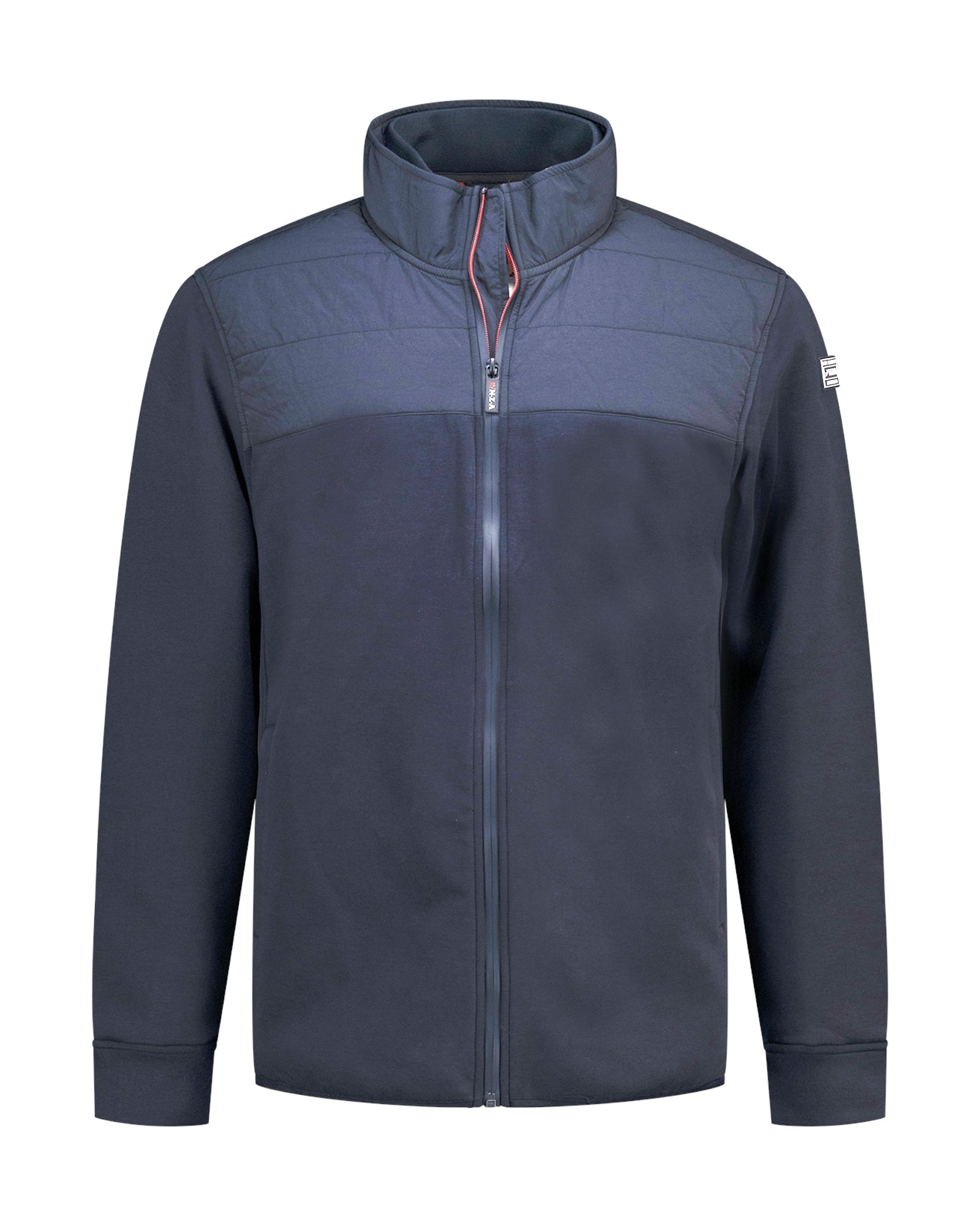 Sweatjacke - Materialmix