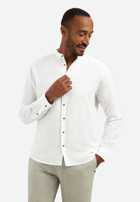 Shirt With Linen Granddad