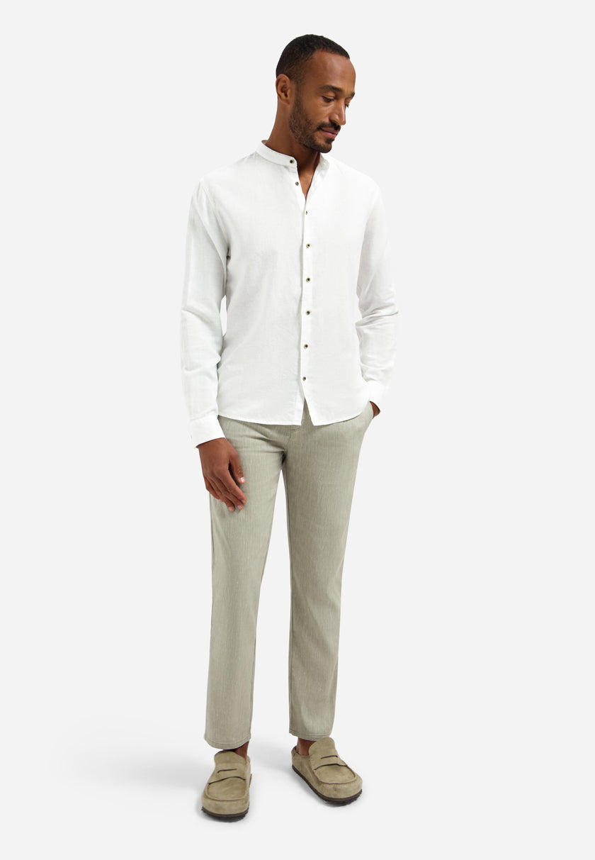 Shirt With Linen Granddad