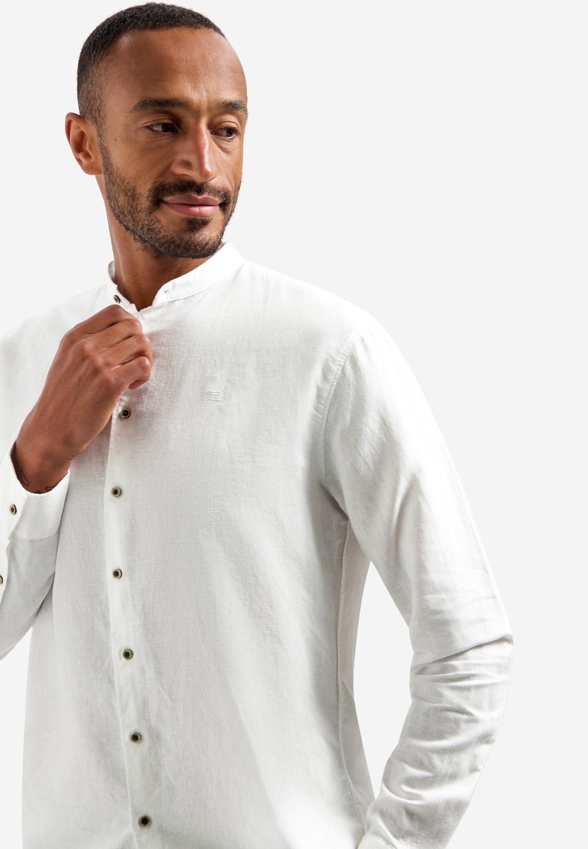 Shirt With Linen Granddad